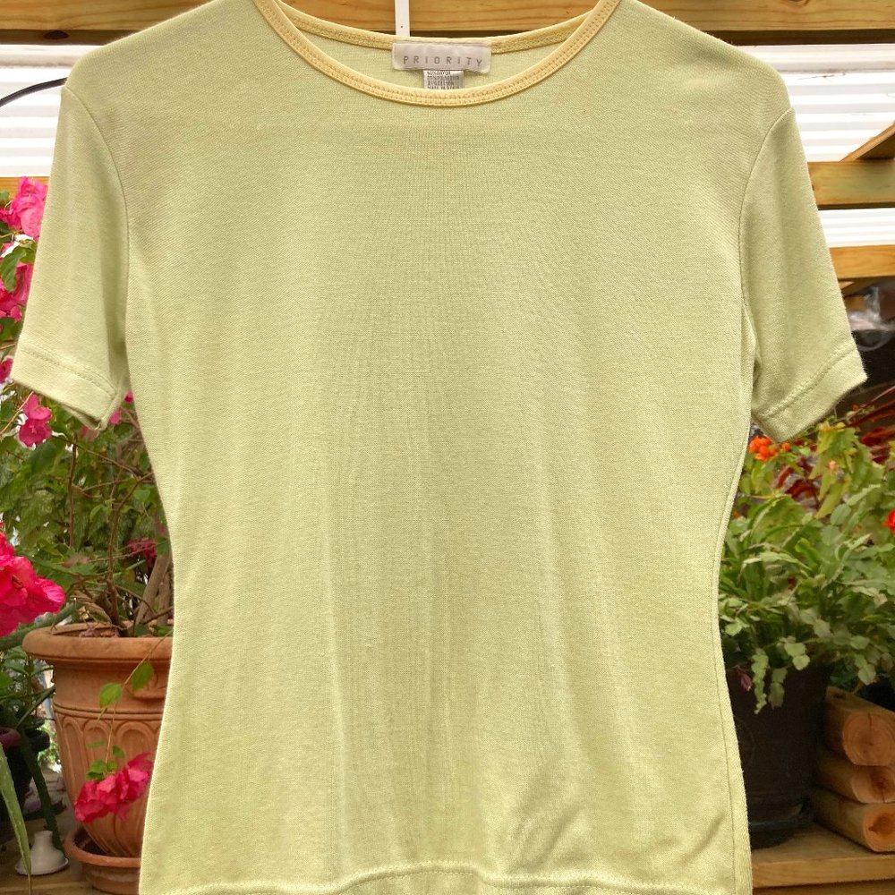 Priority Iced Periwinkle Knit Top, Size Small